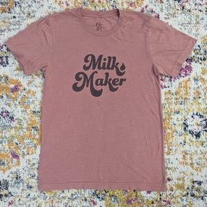 Milk Maker Tee, Mauve, The Little Milk Bar, Small